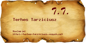Terhes Tarziciusz névjegykártya